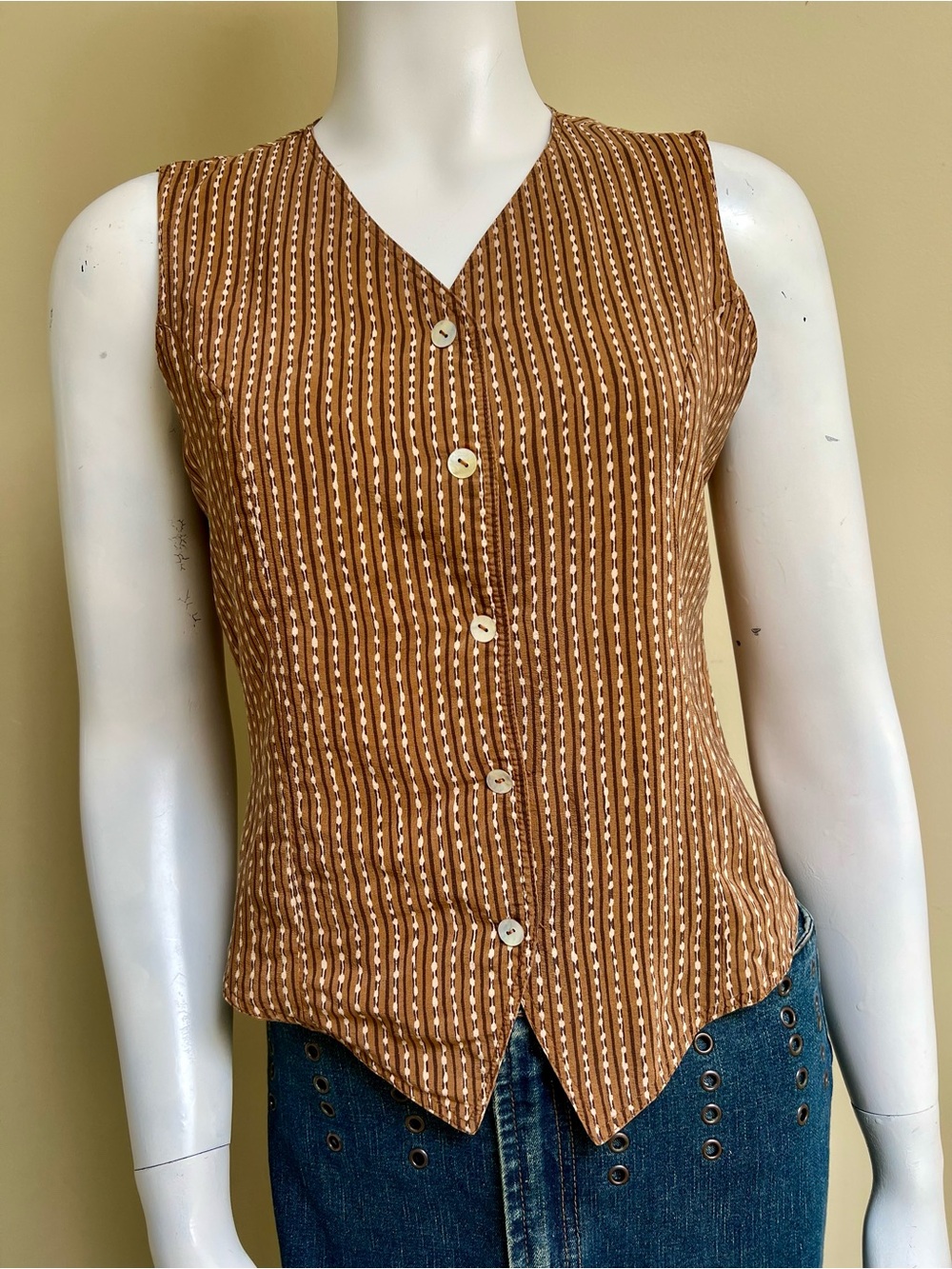 Reversible Waistcoat Style Tank Top